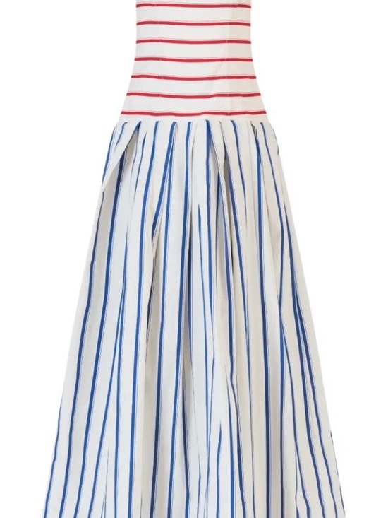 Rosie Assoulin Striped Cotton Maxi Dress Size 0/2